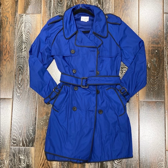 Club Monaco Blue Trench Coat - Picture 1 of 4